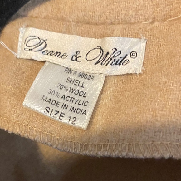 Vintage Wool Blend Plaid Women's Pea Coat Winter Coat - Picture 2 of 12